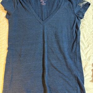 PINK Victoria's Secret Fitted Blue Short Sleeve Tee